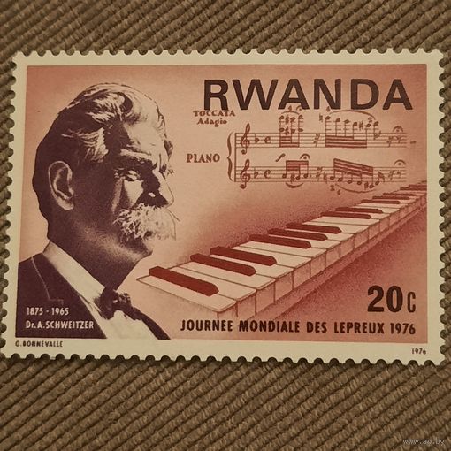 Руанда 1976. Персоналии. Dr. A. Schweitzer 1875-1965