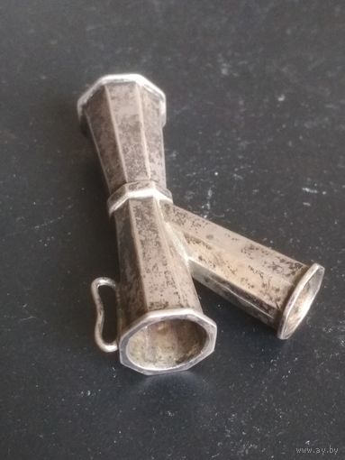 Переходник для курительной трубки немецкого типа, старинный, серебро