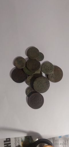 Монеты для рукоделия 14 штук РИ медь