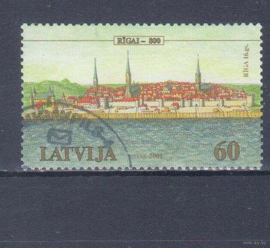 [2429] Латвия 2001. Культура.Архитектура.Риге 800 лет. Гашеная марка.
