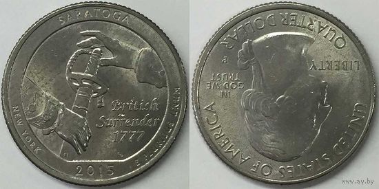 25 центов(квотер) США 2015г P, Национальный исторический парк Саратога