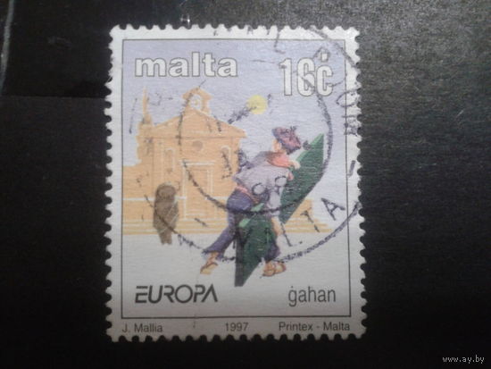 Мальта 1997 Европа, сказка Mi-1,5 евро гаш.