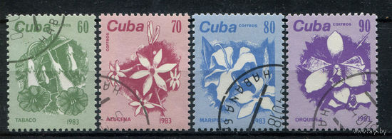 Куба - 1983г. - цветы - 4 марки - полная серия, гашёные [Mi 2810-2813] (Лот 124С). Без МЦ!