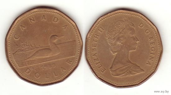 Канада 1 доллар 1989 г.