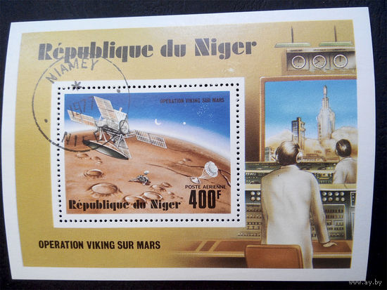 Нигер 1977 г. Космос. Блок #0036-K1