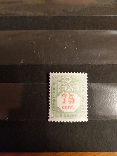 1930 Люксембург доплатная мих19А оценка 2 евро чистая клей лёгкая наклейка герб (3-3)