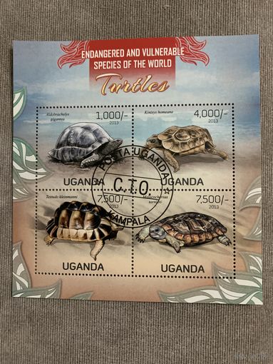 Уганда 2013. Черепахи. Малый лист