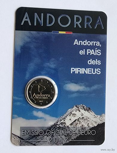 2 евро 2017 Андорра  Андорра - страна в Пиренеях BU
