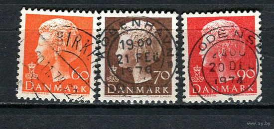 Дания - 1974 - Королева Маргрете II - [Mi. 569-574] - полная серия - 3 марки. Гашеные.  (Лот 33CW)
