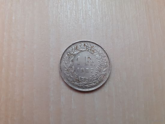 1 франк швейцария 1987