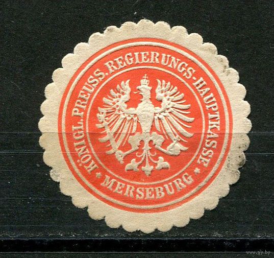 Германские земли - Королевство Пруссия - Виньетка-облатка Правительственного фонда Мерзебурга - 1 виньетка-облатка.  (Лот 84AZ)