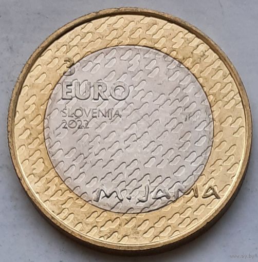 Словения 3 евро 2022 г. 150 лет со дня рождения Матия Яма