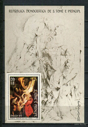 Сан Томе и Принсипи - 1983 - Пасха. Картины - [Mi. bl. 121] - 1 блок. MNH.  (Лот 98EX)-T25P4