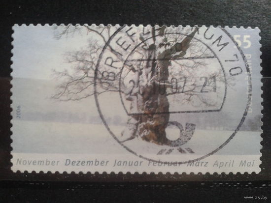 Германия 2006 Зима, дерево Михель-1,0 евро гаш