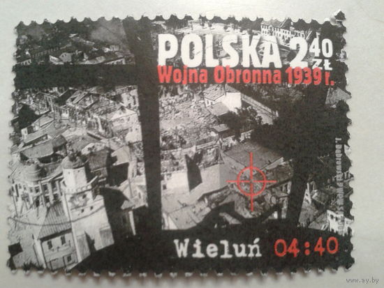 Польша, 2009, Бомбардировка Велюни, Mi-1,6 евро гаш.
