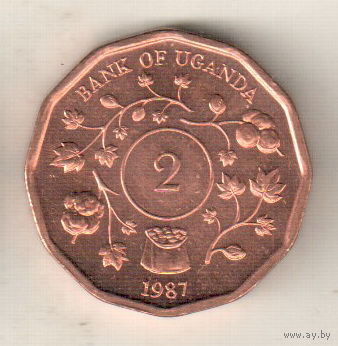 Уганда 2 шиллинг 1987