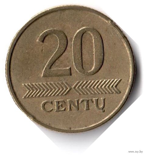 Литва. 20 центов. 1997 г.
