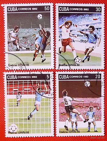 Куба. Футбол. ( 4 марки). 1982 года.