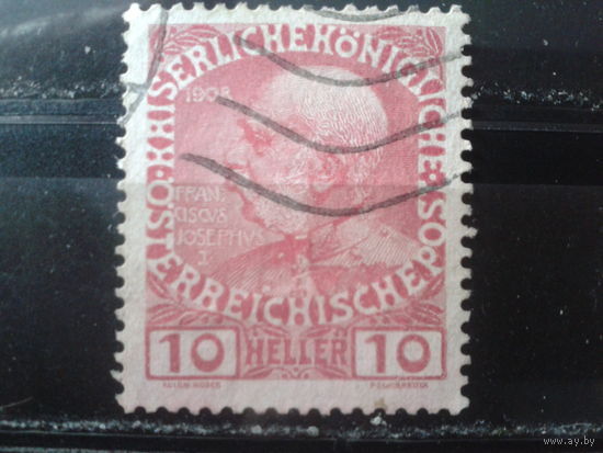 Австро-Венгрия 1908 Кайзер Франц-Иосиф 10 геллеров