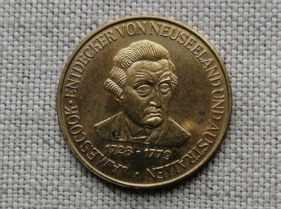 Медаль памятная/Германия (ФРГ) "Джеймс Кук", "Корабль Индевор"