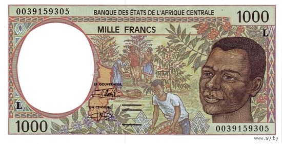 Габон 1000 франков образца 2000 года UNC p402L