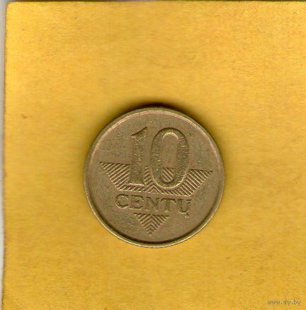 Литва 10 центов 1997г.