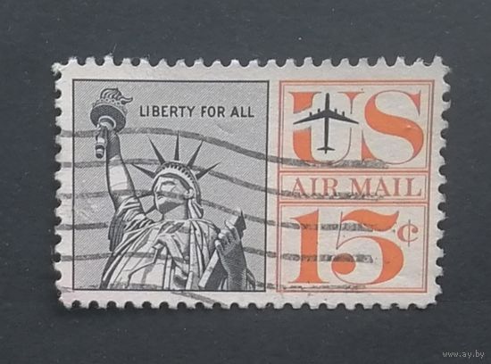 США 1967 Статуя Свободы (1875 г.)Авиация | Мировое наследие ЮНЕСКО | Памятники, монументы | Самолеты | Статуи | Факелы