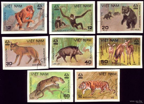 8 марок 1981 год Вьетнам Фауна 1155-1162 U