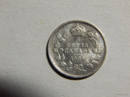 Канада 5 центов 1906г
