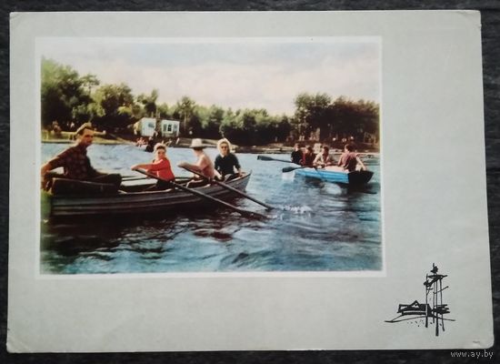 Ананьiны. Возера Нарач. На лодках. 1962 г. Чыстая.