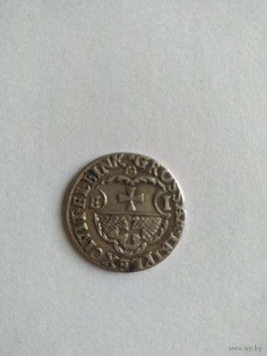 Три гроша Эльблонг со знаками монетного двора ЕI. 1536 г. Редкий.