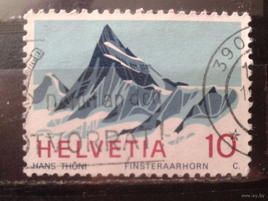 Швейцария 1966 Швейцарские Альпы, гора высотой 4274 м