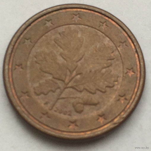 Германия, 1 евроцент 2002 (F)