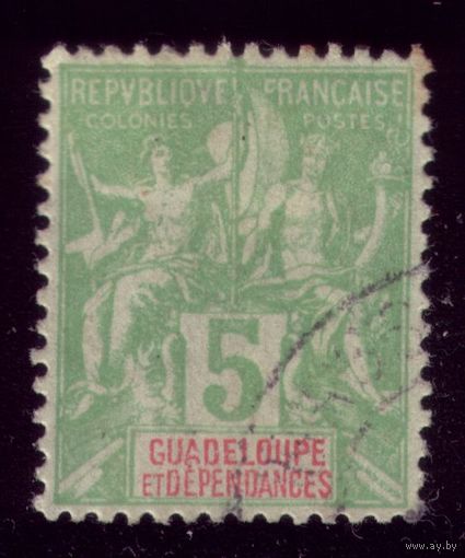 1 марка 1892 год Гваделупа 30 3