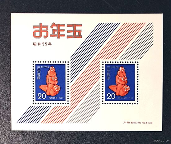 Япония, блок год обезьяны 1979г (2,0 МЕ)