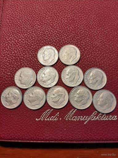 10 центов США (1974-2006).