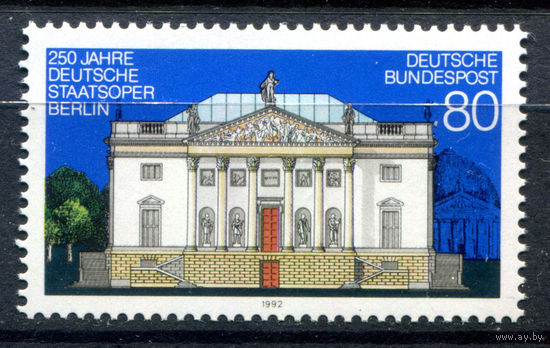 Германия - 1992г. - 250 лет немецкой городской опере - полная серия, MNH [Mi 1625] - 1 марка