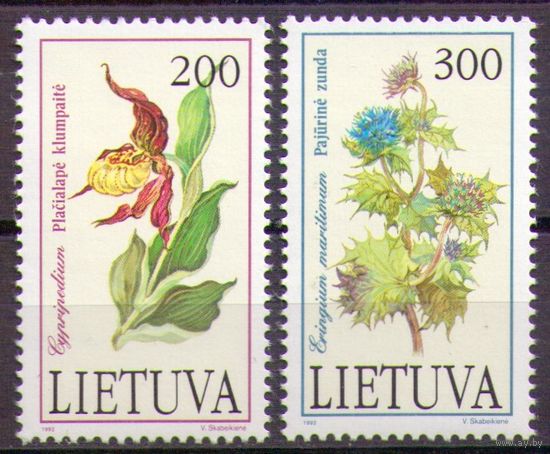 Литва 1992 Mi 499-500 Цветы Флора **