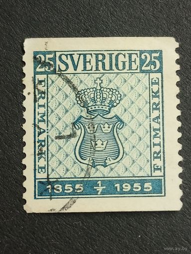 Швеция 1955. 100-летие маркам Швеции