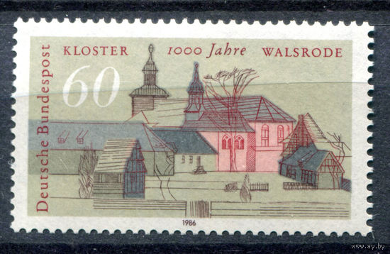 Германия (ФРГ) - 1986г. - 1000 лет городу Вальсроде - полная серия, MNH [Mi 1280] - 1 марка