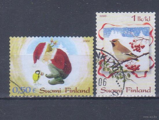 [1350] Финляндия 2006. Рождество.Новый Год. Гашеная серия.
