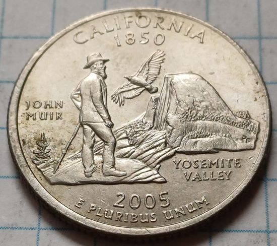 США 1/4 доллара, 2005 Квотер штата Калифорния      P     ( 2-5-5 )