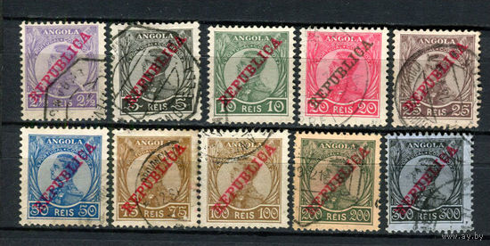 Португальские колонии - Ангола - 1912 - Король Мануэл II - [Mi. 103-112] - полная серия - 10 марок. Гашеные.  (Лот 72AM)