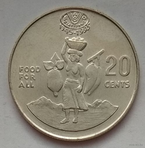 Соломоновы острова 20 центов 1995 г. ФАО