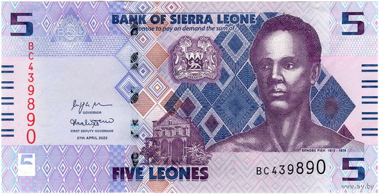 Сьерра-Леоне, 5 леоне, 2022 г., UNC