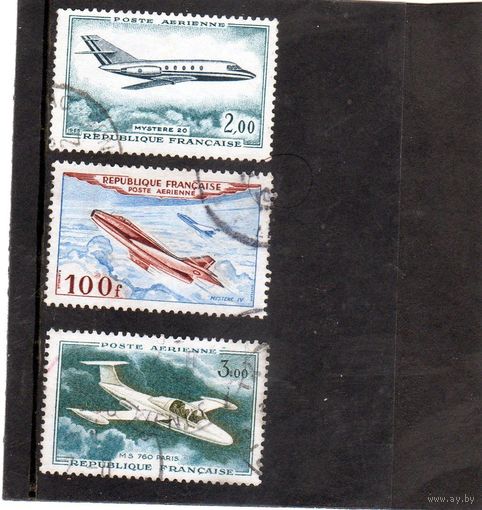 Франция. Ми-987,1231, 1514 . Авиация. Самолеты. 1954,1959,1965