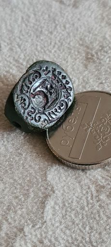 С 1 рубля герб ВКЛ Литва печать  шляхетские  три  вензеля