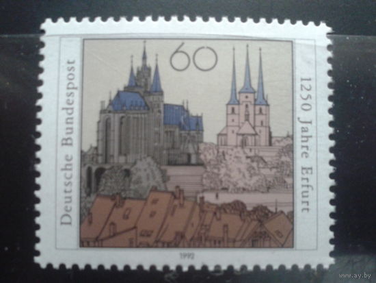 Германия 1992 1250 лет г. Эрфурт, кирха** Михель-1,4 евро