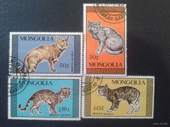 Монголия 1987 кошки