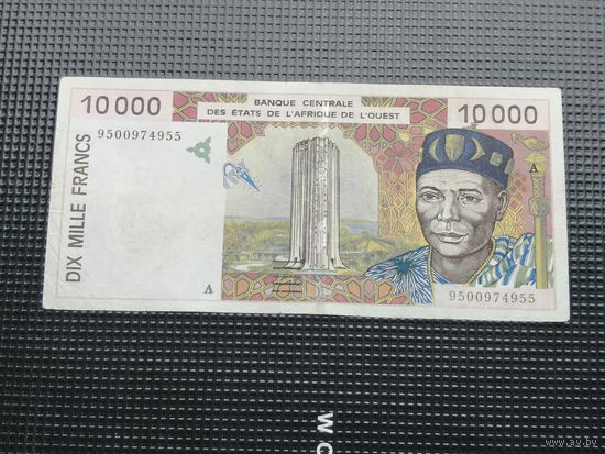 Колония Франции Кот дИвуар 10000 франков 2001